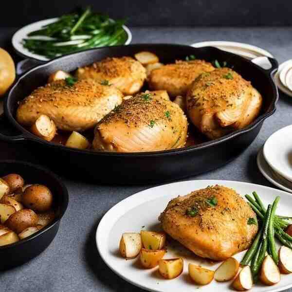 Курица запеченная с картофелем